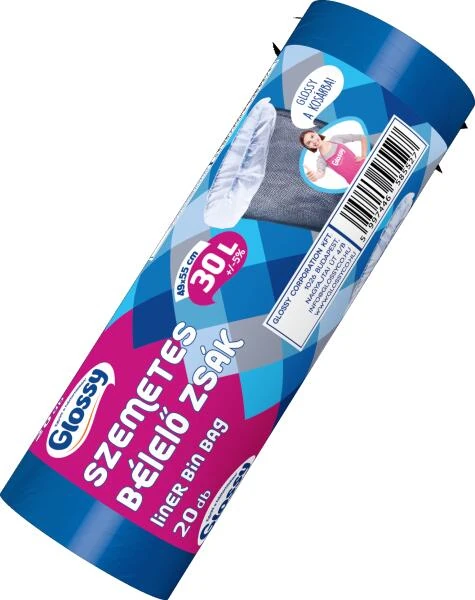 GLOSSY BÉL.SZEMETESZS.30L 49X55CM 20DB