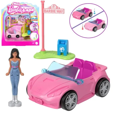 mattel mini barbie land baba sofőrrel és színváltós autóval