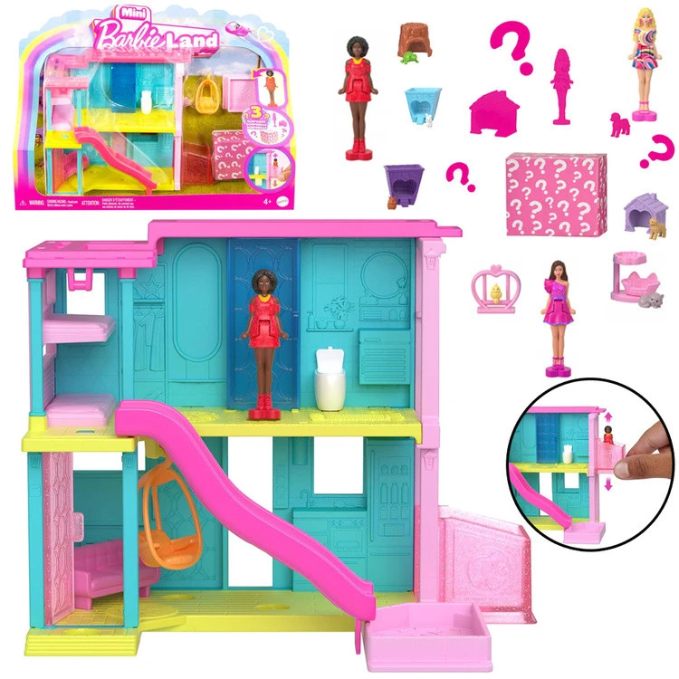 Mattel Mini BarbieLand Babaház + Baba és Kisállat + Kiegészítők
