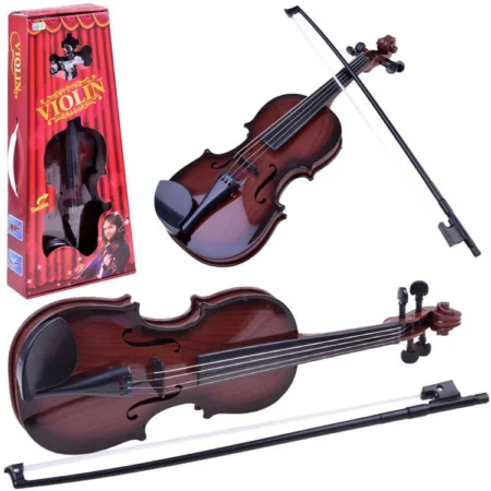 kisméretű 4 húros hegedű sötétbarna színben