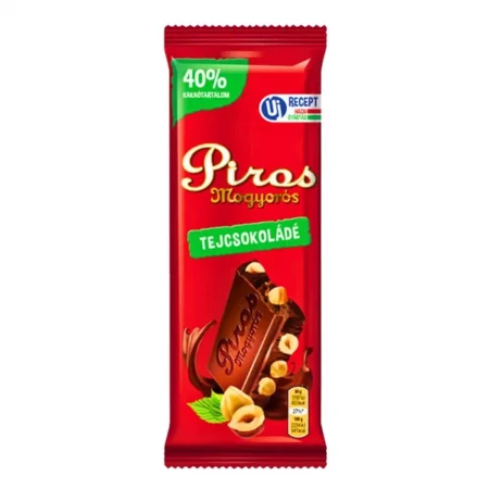 piros mogyorÓs tejcsokolÁdÉ Új 80g