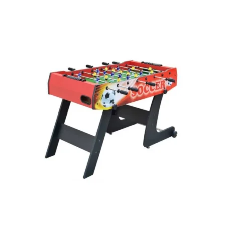 Összecsukhatós fa csocsó asztal piros színben 121 x 60 x 80 cm