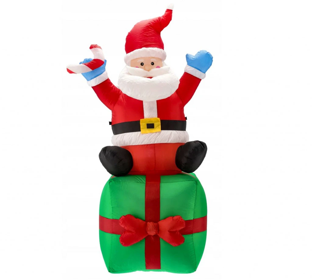Felfújható világító mikulás 180 cm karácsonyi dekoráció