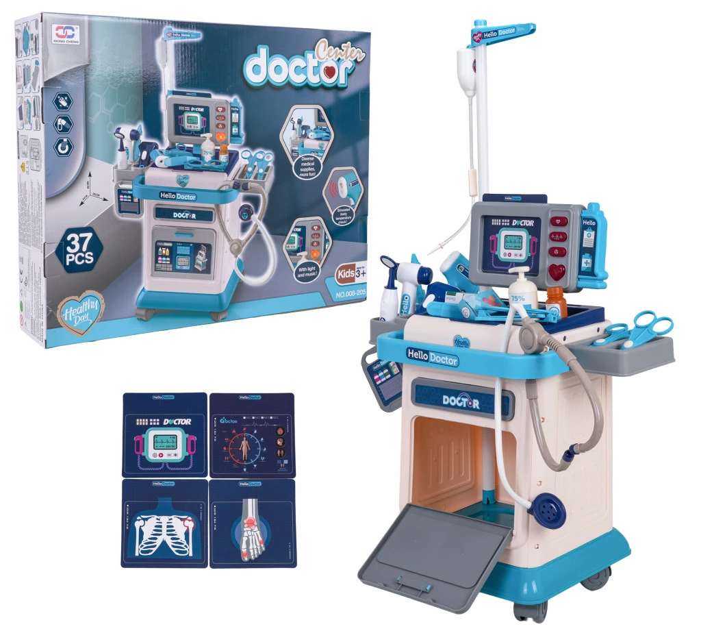 Interaktív, teljesen felszerelt orvosi készlet hang- és fényeffektekkel