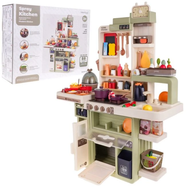 Interaktív modern konyha számos kiegészítővel, hang- és fényeffektusokkal