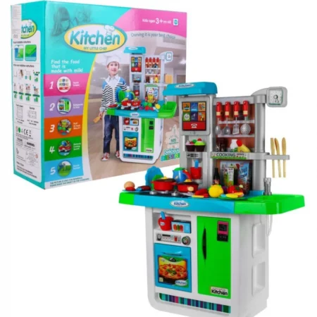 hatalmas interaktív konyha kék színben