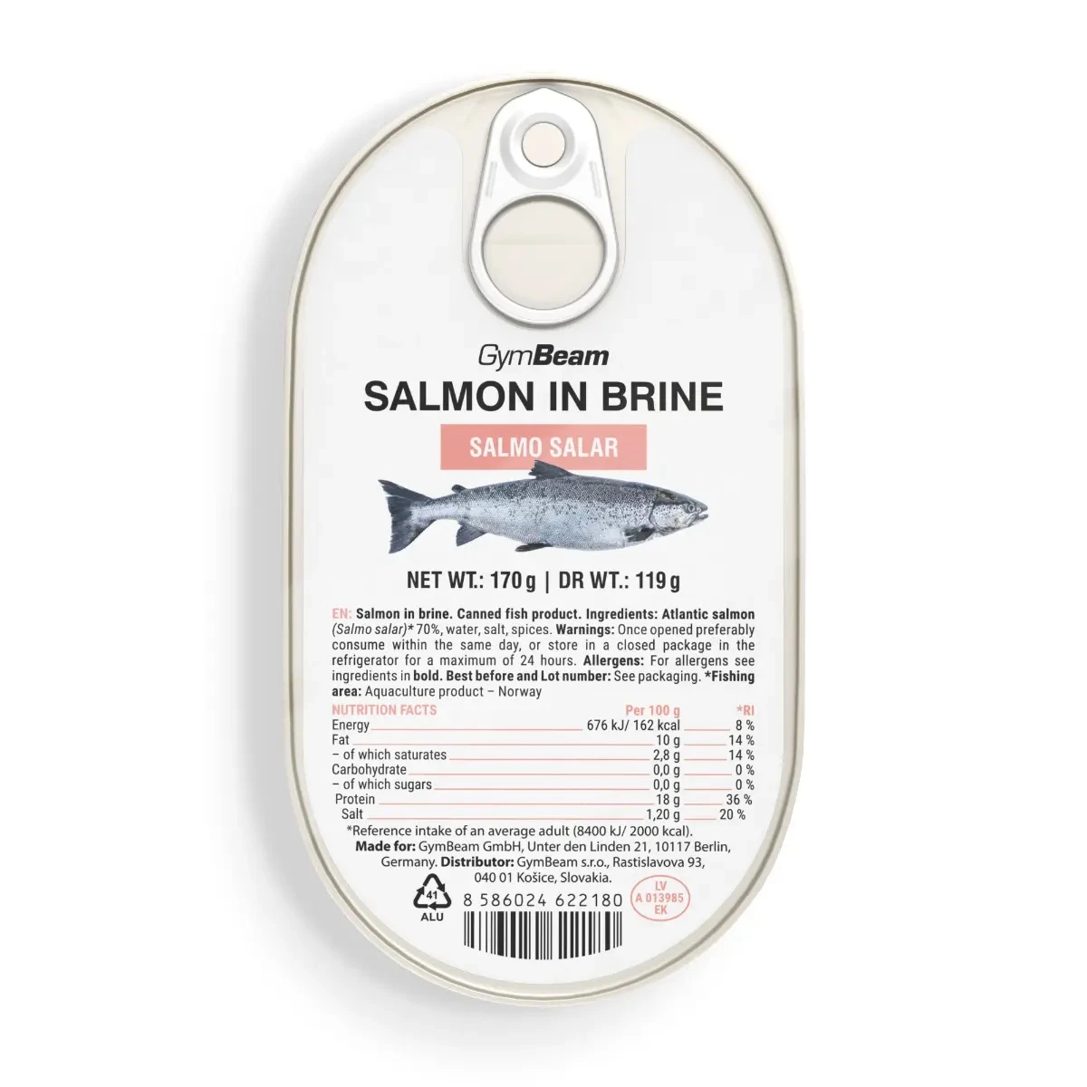 Lazacfilé paradicsomszószban 170/85g – GymBeam