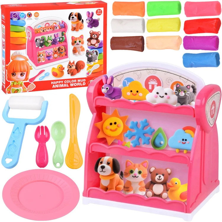 Gyurma SHOP 10 színű gyurma készlet + kiegészítők