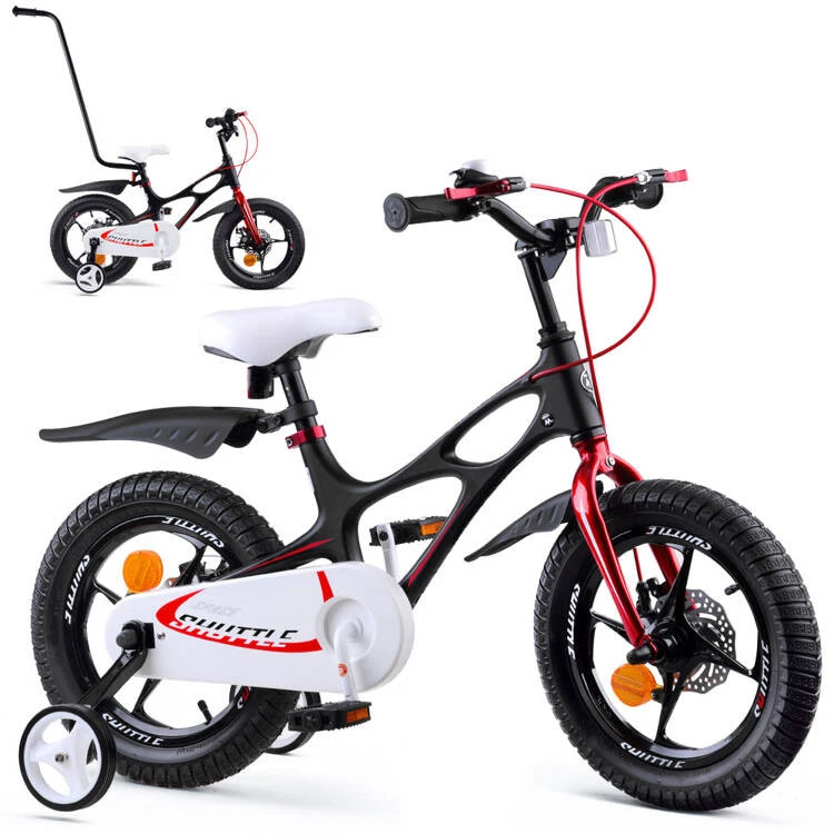 RoyalBaby gyermek kerékpár tolókarral Space Shuttle 14″ fekete színben