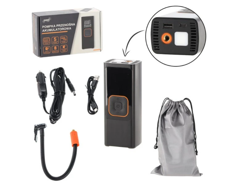 HORDOZHATÓ AKKUMULÁTOROS PUMPÁK/12 V AUTÓHOZ/KERÉKPÁRHOZ