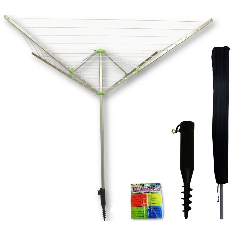 Forgó ruhaszárító állvány, négy karos, 50 m ruhaszárítási lehetőség