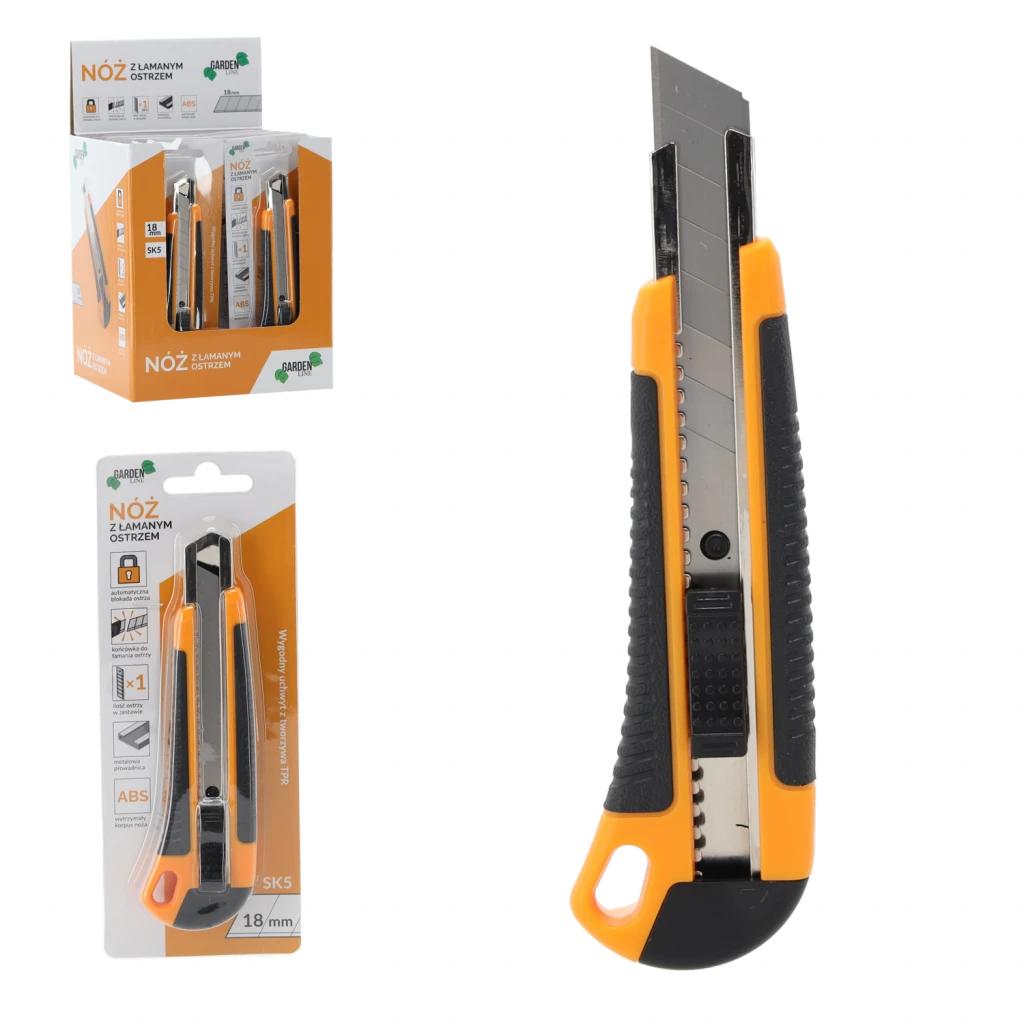 Univerzális tapétavágó kés tördelhető pengével, 18 mm