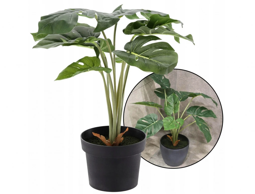 Cserepes monstera műnövény – 42 cm