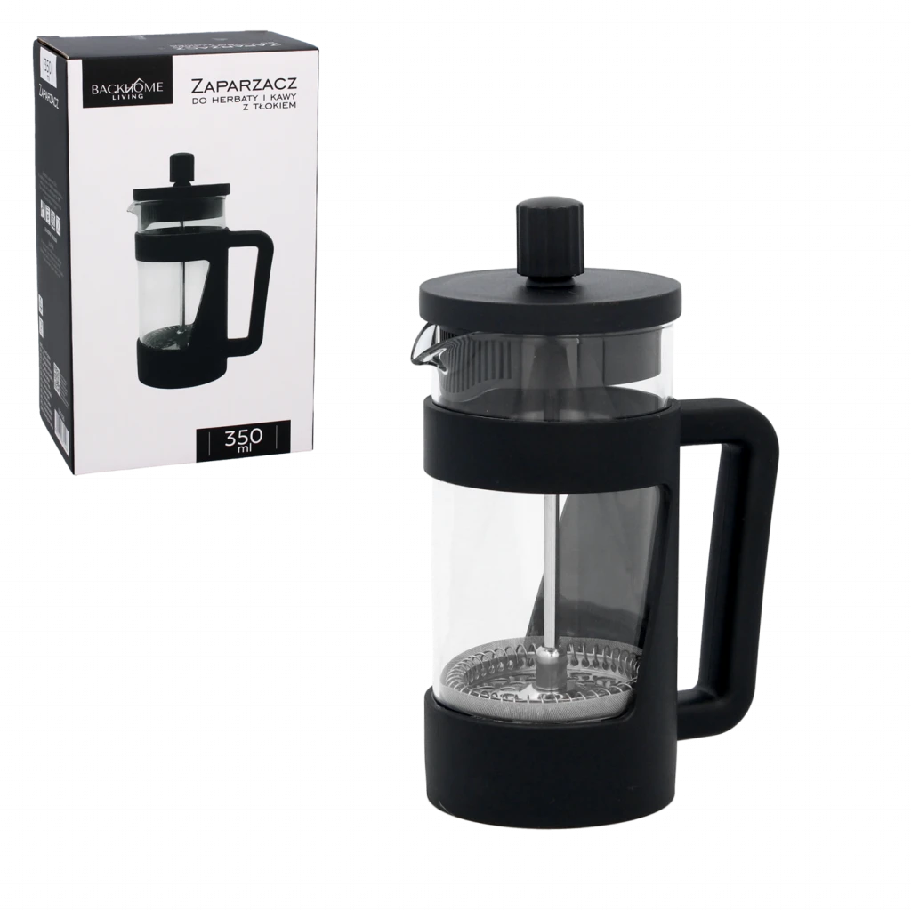 Modern kávé- és teafőző – 600 ml, üveg fekete borítással