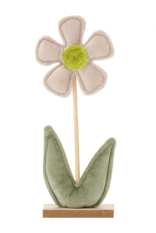 Tavaszi dekoráció bársony virág 13 x 4,5 x 29 cm