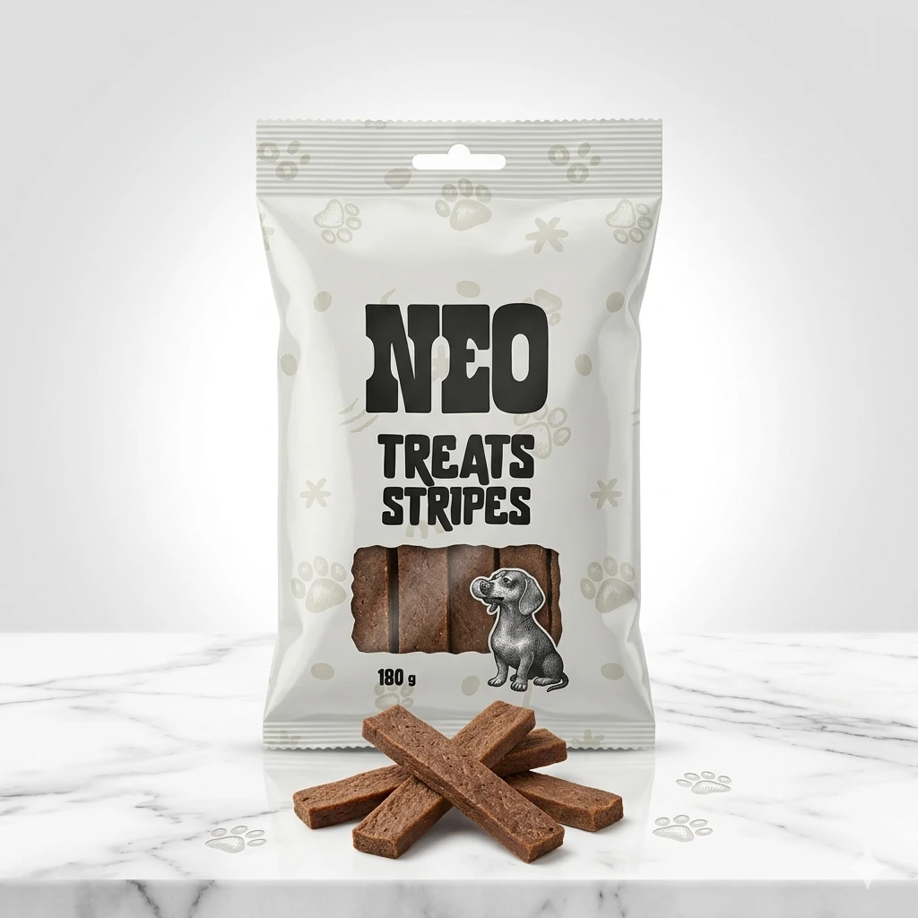 NEO TREATS STRIPES KUTYA JUTALOMFALAT CSÍKOK 180G