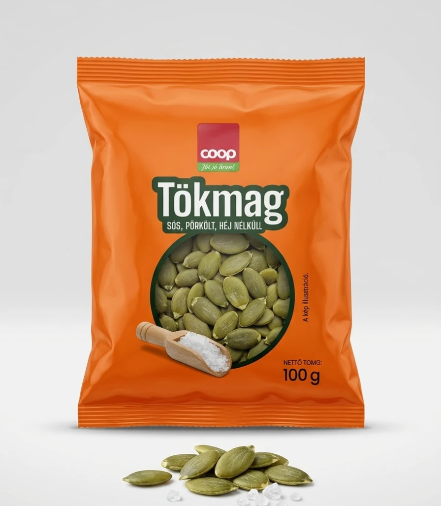 COOP TÖKMAG SÓS PÖRKÖLT HÉJ NÉLKÜLI 100G