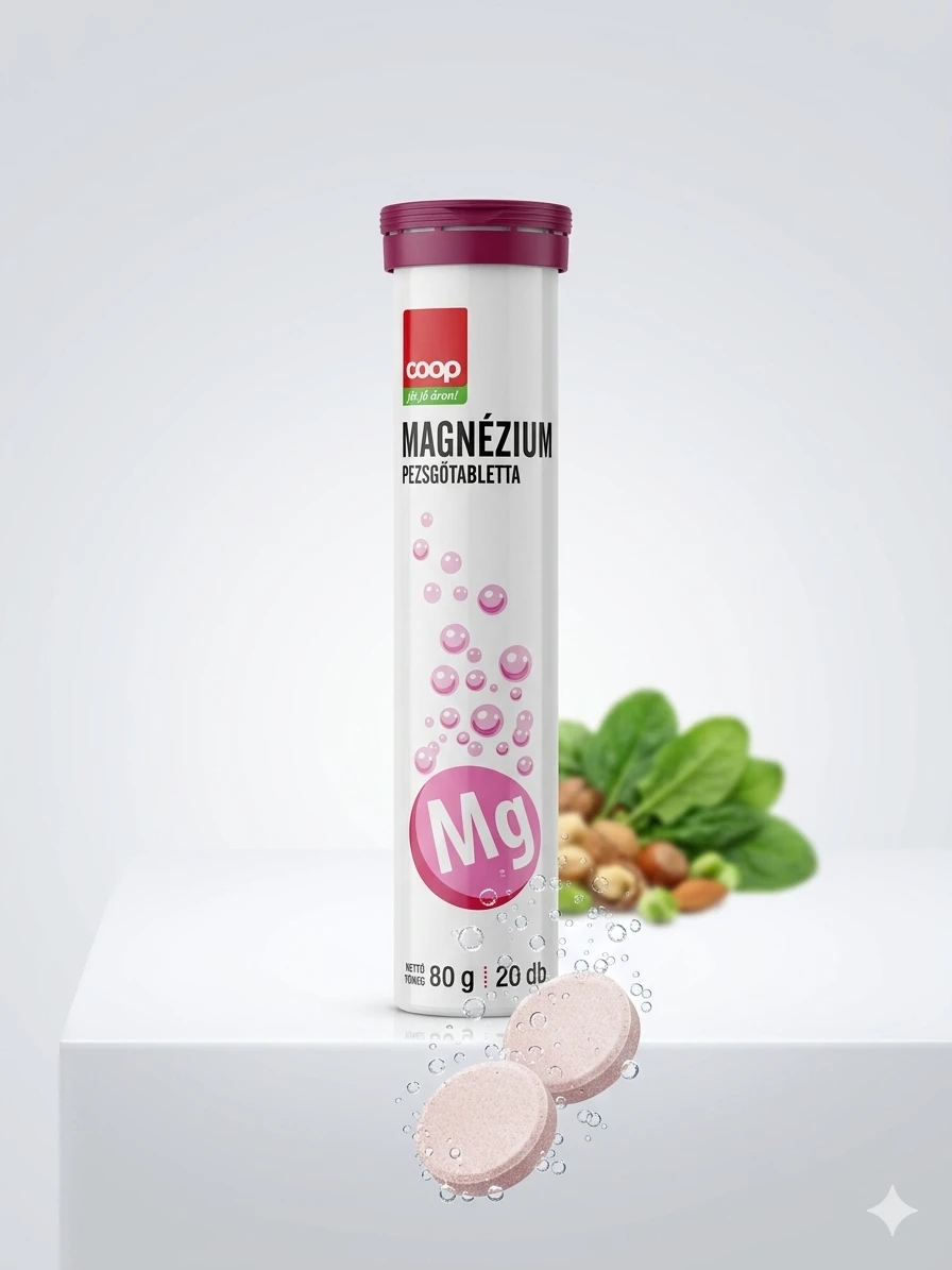 COOP MAGNÉZIUM PEZSGŐTABLETTA 80G