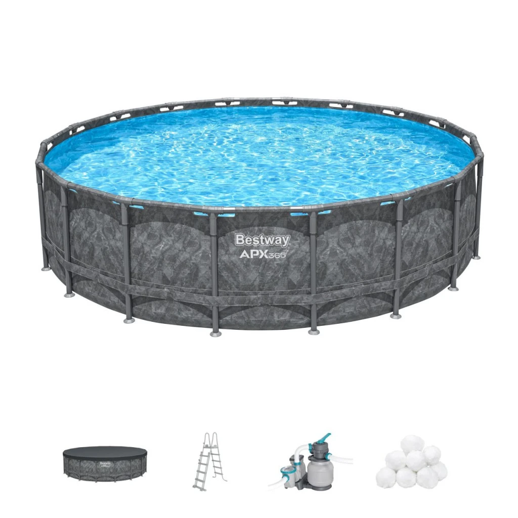 APX Bestway fémvázas kerek medence szett homokszűrővel 549 x 132 cm