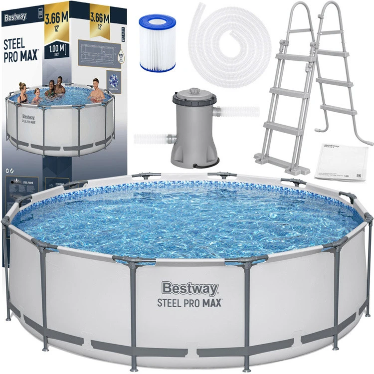 Bestway fémvázas medence szett 4in1 366 x 100 cm