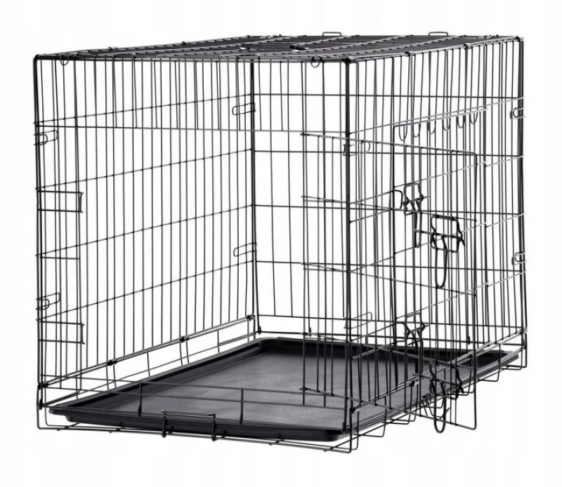 Összecsukható acél állat kennel kutyáknak és macskáknak „M” 91 x 57 x 63,5 cm