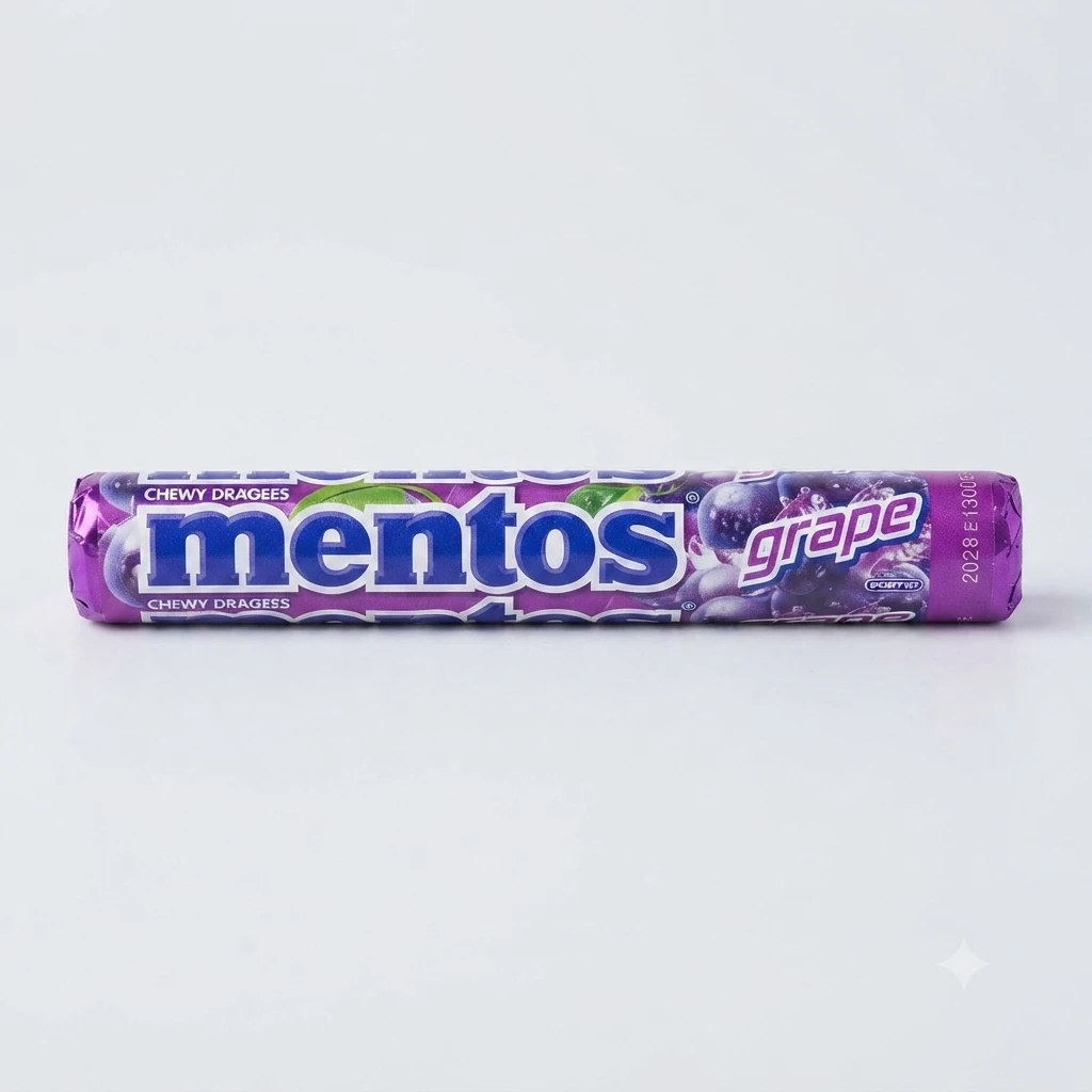 MENTOS SZŐLŐ CUKORKA 37.5G