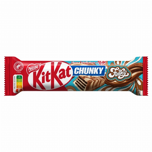 KitKat Chunky Funky ropogós kakaós ostya tejcsokoládéban és fehér bevonóban 40 g