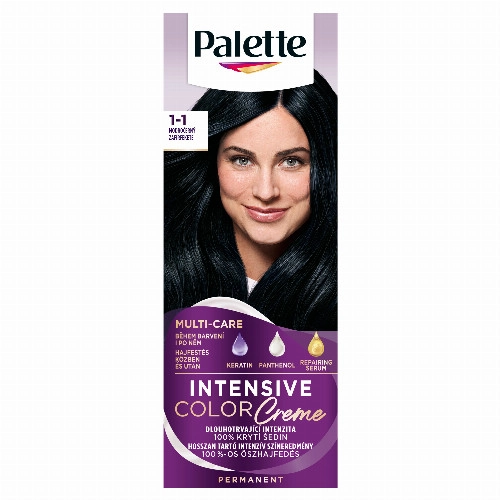 Palette Intensive Color Creme hajfesték 1-1 (C1) Zafír fekete