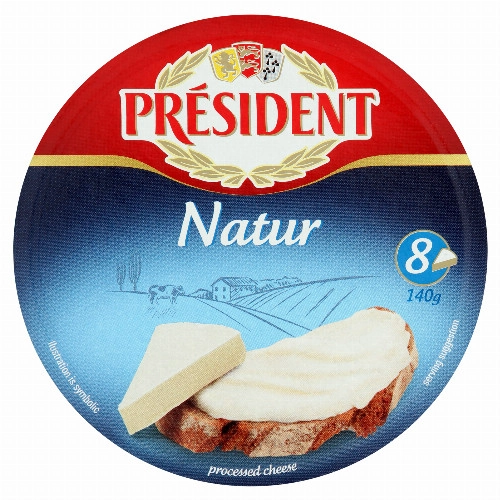 Président kenhető zsíros ömlesztett sajtkészítmény 8 db 140 g