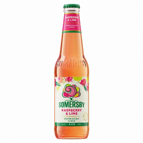 Somersby Raspberry & Lime cider almalé alapú szénsavas alkoholos ital 4,5% 0,33 l