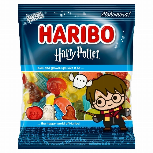 Haribo Harry Potter gyümölcs- és kólaízű gumicukorka habosított gumicukorka réteggel 80 g 