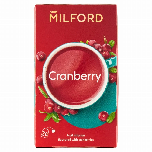 Milford vörös áfonya ízesítésű gyümölcstea 20 filter 45 g