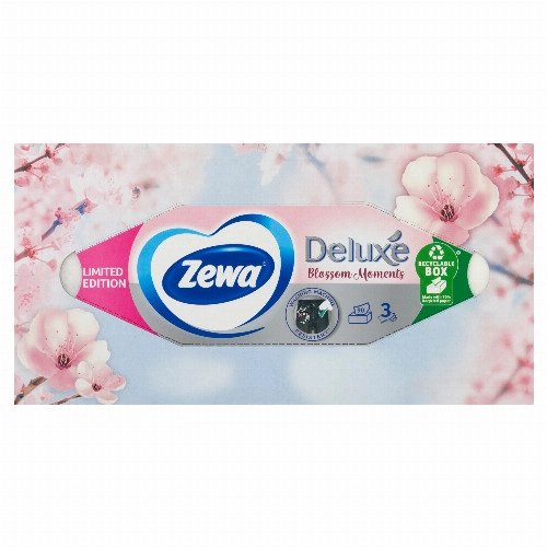 Zewa Deluxe Blossom Moments dobozos illatmentes papír zsebkendő 3 rétegű 90 db