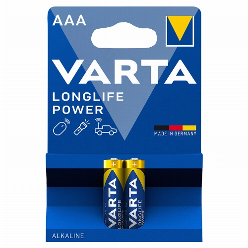 Varta Longlife Power AAA LR03 1,5 V nagy teljesítményű alkáli elem 2 db