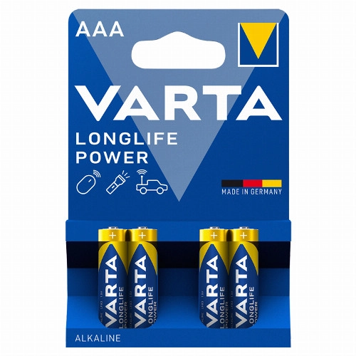 Varta Longlife Power AAA LR03 1,5 V nagy teljesítményű alkáli elem 4 db