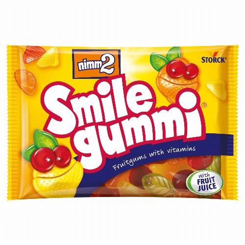 nimm2 Smilegummi vegyes gyümölcs ízű gumicukorka vitaminokkal 100 g