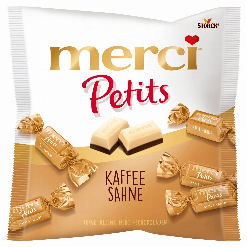 Merci Petits fehércsokoládé kávés-tejszínes csokoládé rétegen 125 g