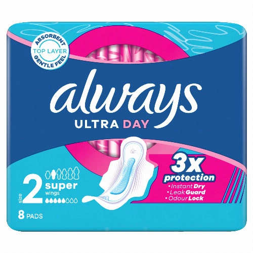 Always Ultra Day Super Egészségügyi Betét (2-es Méret) Szárnyas Betét x 8]