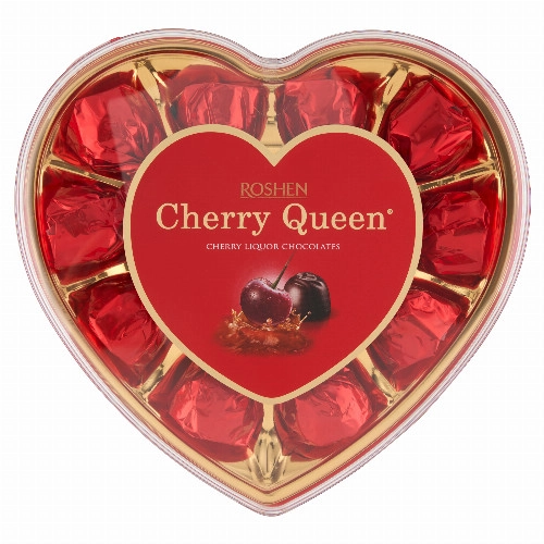 Roshen Cherry Queen étcsokoládés alkoholos-meggyes bonbon 122 g