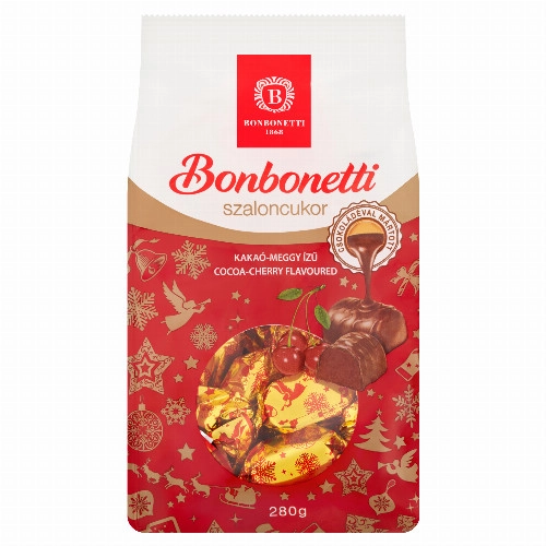 Bonbonetti tejcsokoládéval mártott kakaó-meggy ízű szaloncukor 280 g