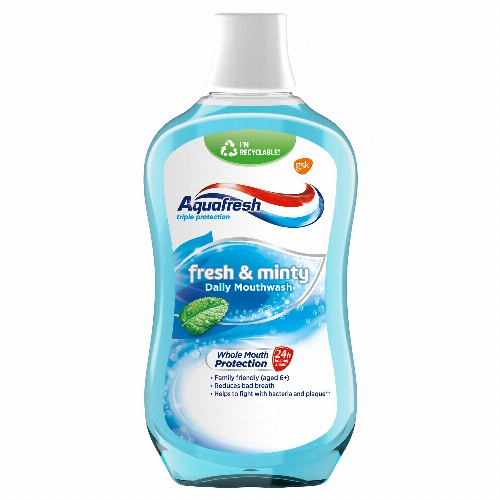 Aquafresh Fresh & Minty fluoridos szájvíz 500 ml