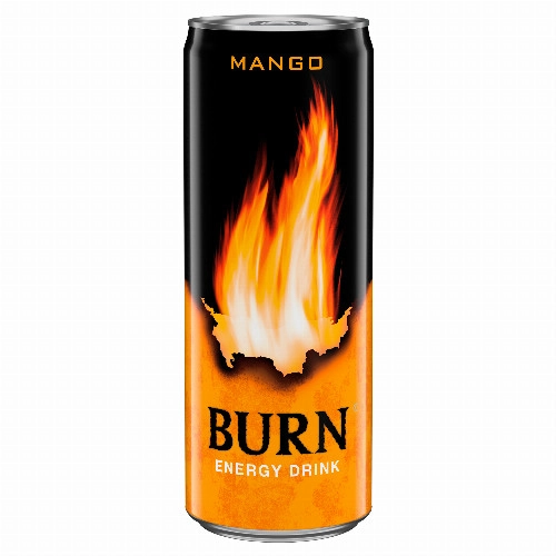 Burn szénsavas mangó ízű energiaital koffeinnel 250 ml