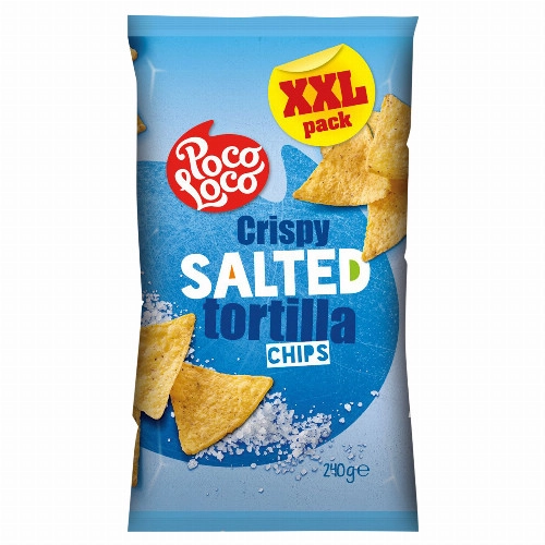 Poco Loco Tortilla enyhén sózott kukoricachips 240 g