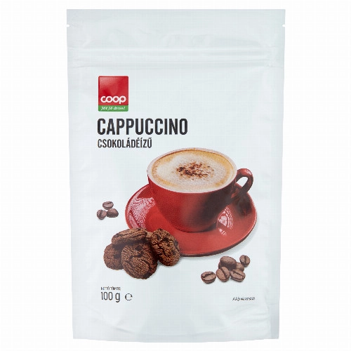 Coop csokoládéízű cappuccino instant kávéitalpor 100 g