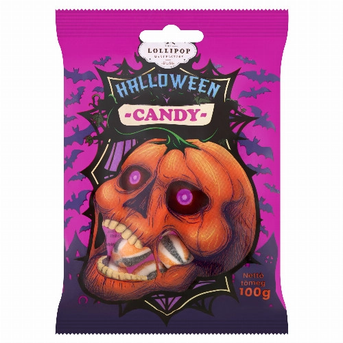 Lollipop Halloween cukorka 100 g
