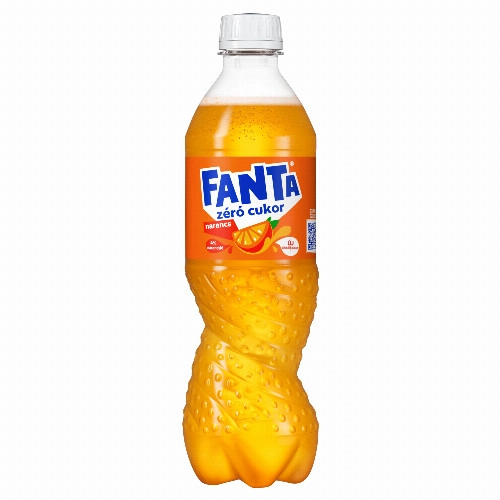 Fanta zéró cukor energiamentes narancsízű szénsavas üdítőital édesítőszerekkel 500 ml