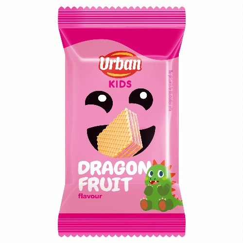 Urban Kids sárkánygyümölcsös ízű krémmel töltött ostya 20 g