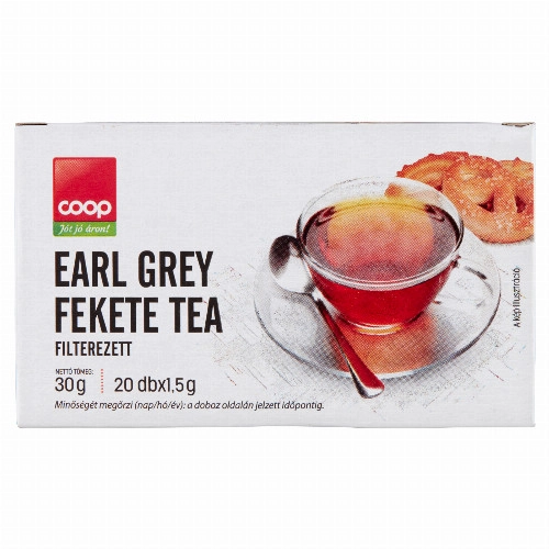 Cоор Earl Grey filterezett fekete tea 20 filter 30 g