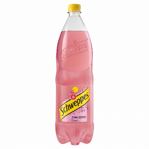 Schweppes Pink Tonic feketeribizli ízű szénsavas üdítőital cukorral és édesítőszerekkel 1,5 l