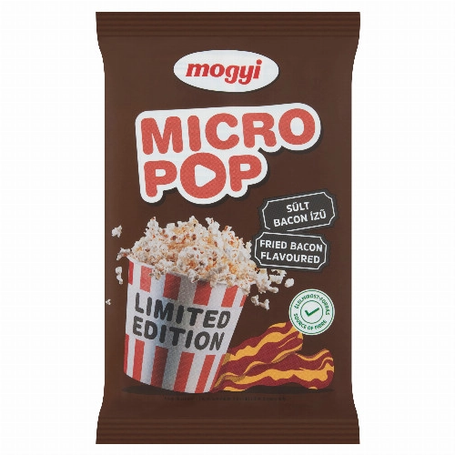 Mogyi Micro Pop mikrohullámú sütőben elkészíthető sült bacon ízű pattogatni való kukorica 80 g 